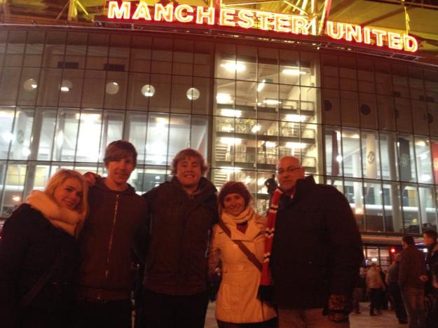 In front of the Manchester United field!