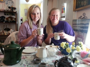 Monique and I enjoying our tea!